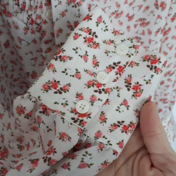 Guess tie-neck rosebud-print blouse - Picture 10 of 10